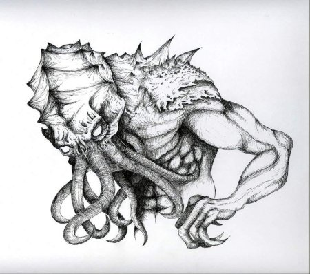 Ктулху и лавкрафт тату