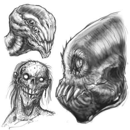 Скетчи монстров