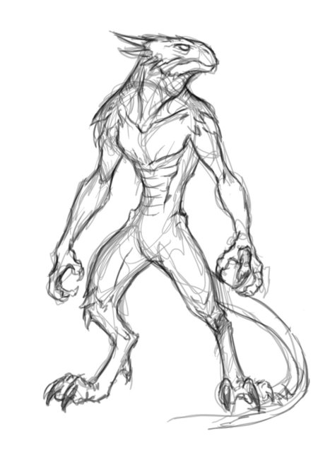 Рисунок монстра карандашом