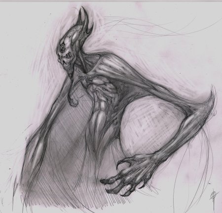 Рисунок монстра карандашом