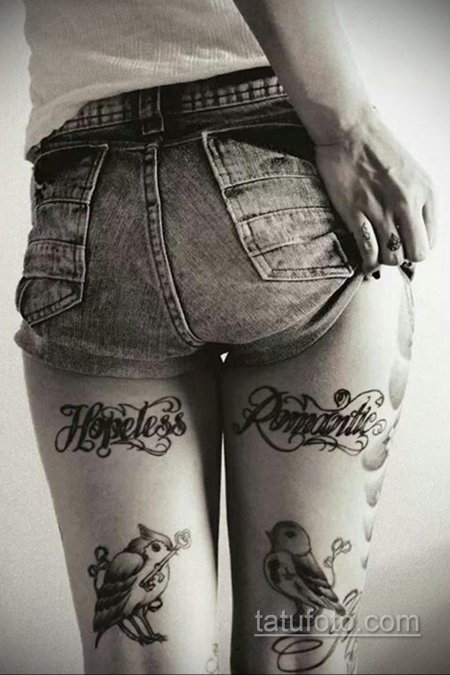 Крутые тату на женской попе