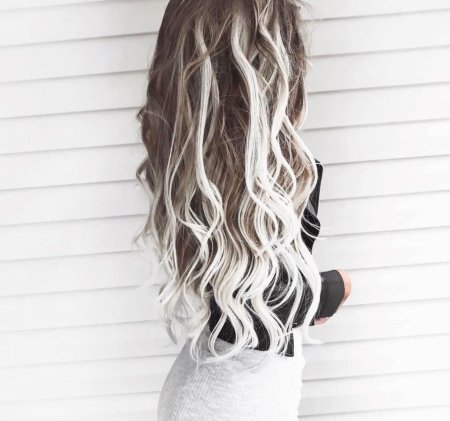 Омбре балаяж пепельный