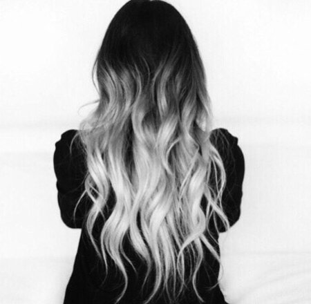 Черно белые волосы