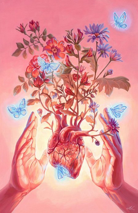 Цветы в сердце человека