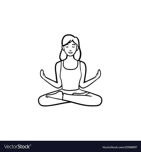 Йога рисунок карандашом