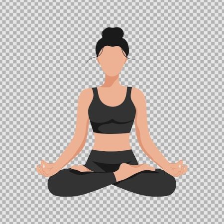 Женщина занимается йогой