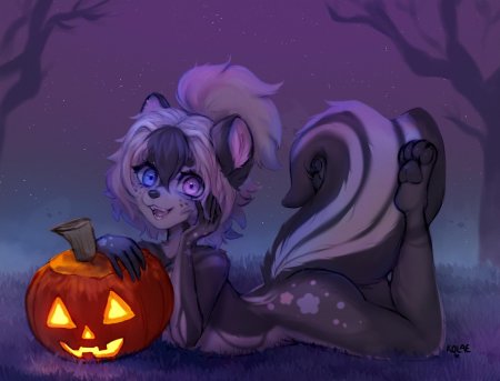 Фурри хэллоуин арт