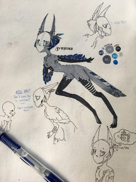 Рисования фурри в скетчбуке