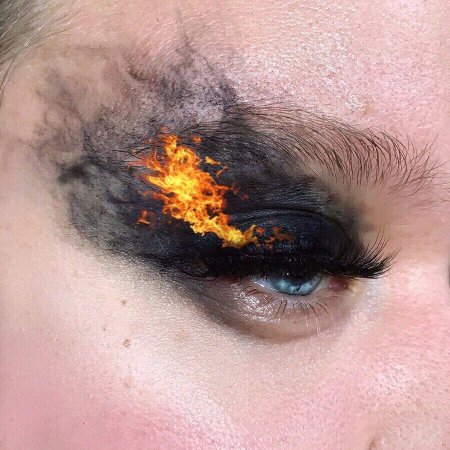 Огненный макияж
