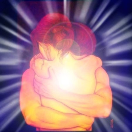 Сердце излучает свет