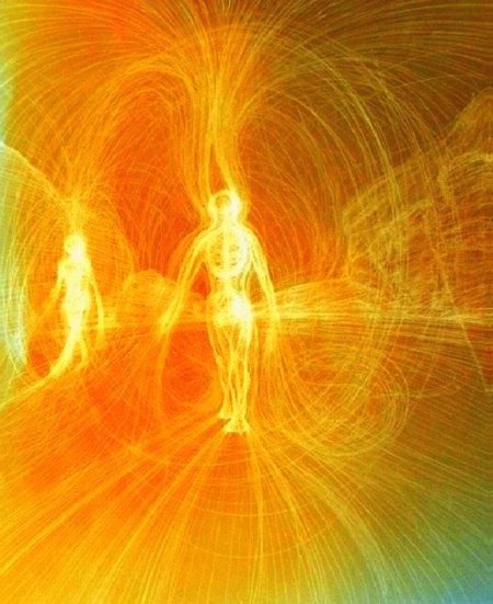 Человек в потоке энергии