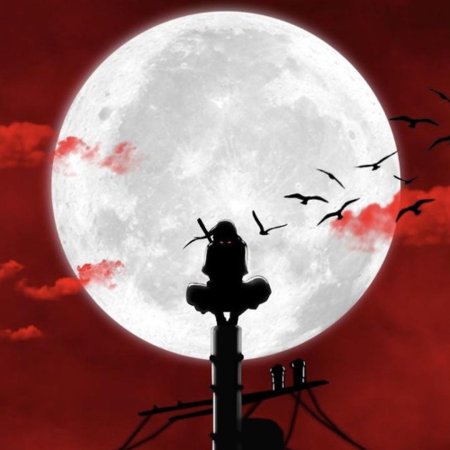 Итачи на фоне луны