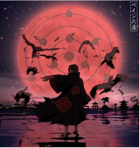 Итачи сидит на столбе