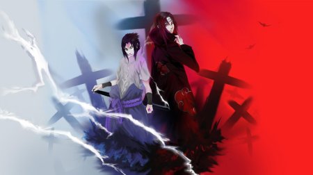 Аниме наруто саске против итачи