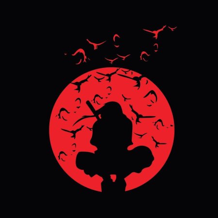 Итачи на фоне луны