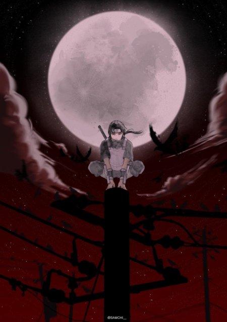 Итачи учиха на столбе