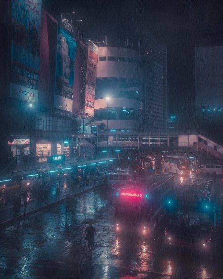 Cyberpunk город