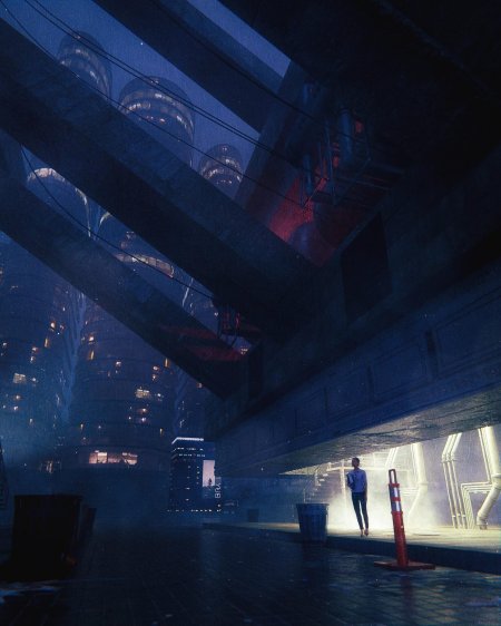 Город будущего киберпанк