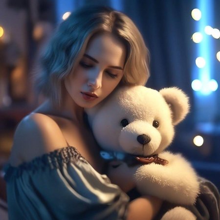 Девушка с медведем