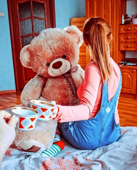 Мишка большой плюшевый