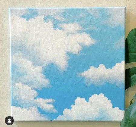 Как рисовать облака акрилом