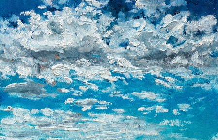 Объёмные облака мазками