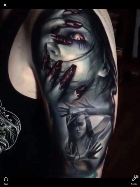 Тату в стиле хоррор