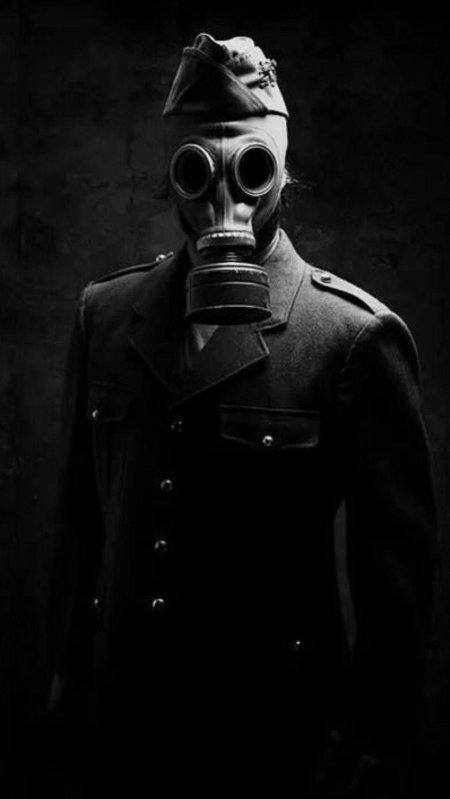 Дизельпанк человек gasmask