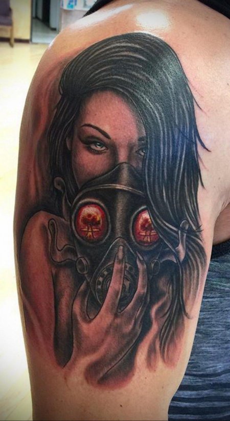 Татуировка противогаз