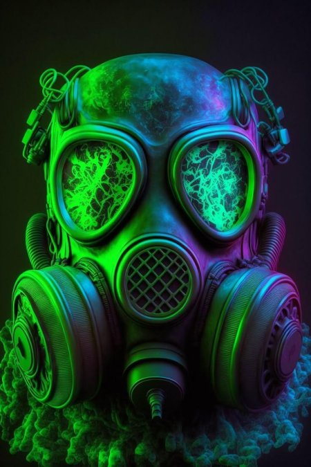 Неоновый противогаз