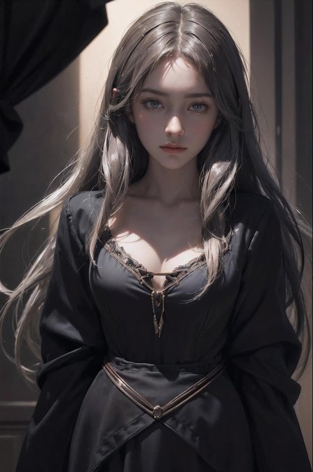 С длинными волосами