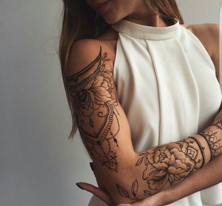 Рукав женский тату