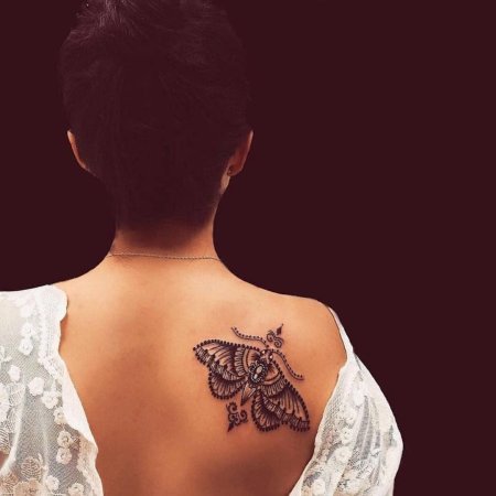 Дева красивая тату