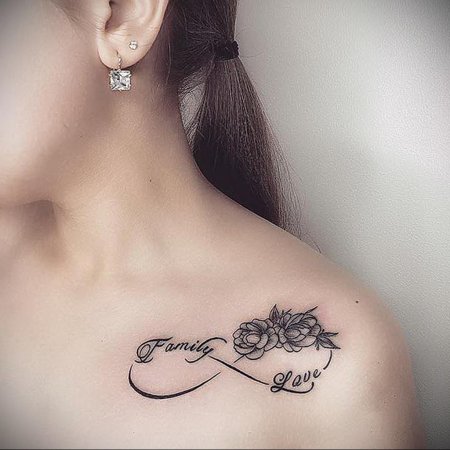 Тату на ключицах для девушек