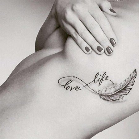 Тату на ребрах для девушек эскизы