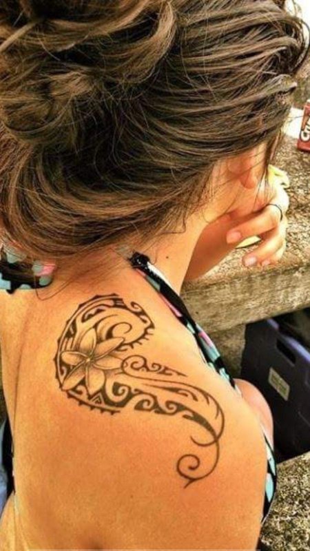 Тату на плече для девушек