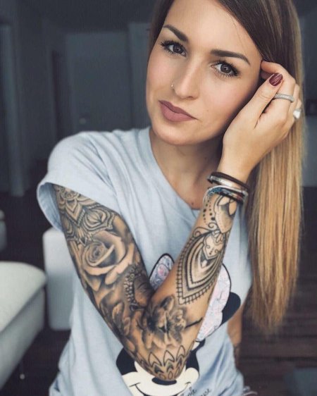 Рукав женский тату