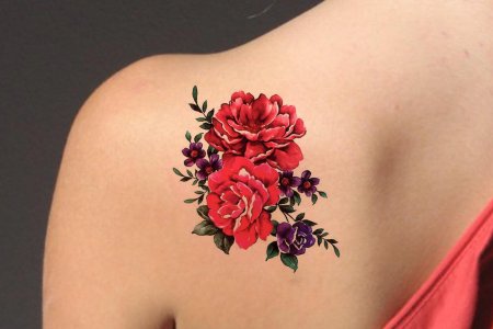 Тату для девушек цветы