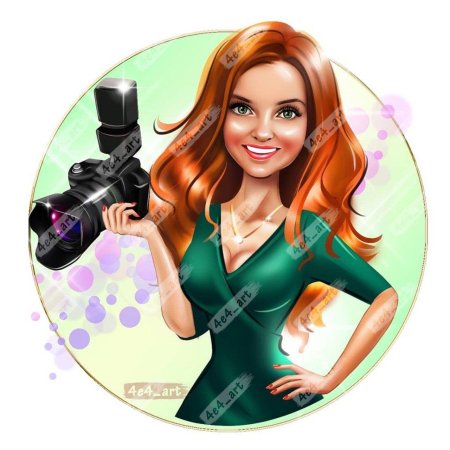 Девушка шарж