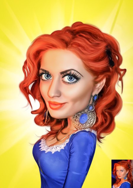 Портрет в мультяшном стиле