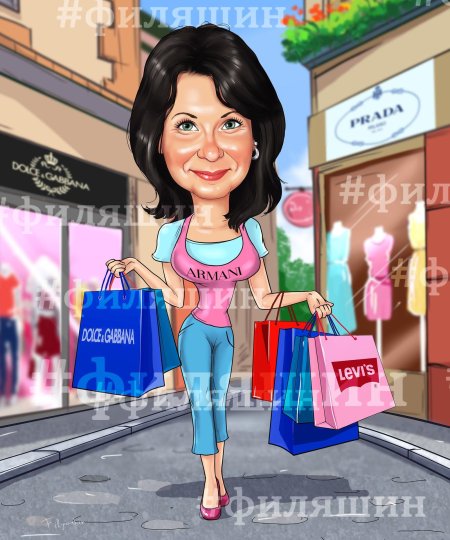 Шарж женщина