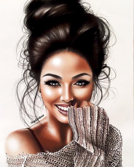 Модные иллюстрации девушек