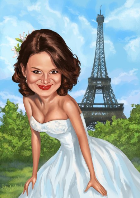 Шарж девушка