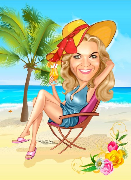 Шарж на море