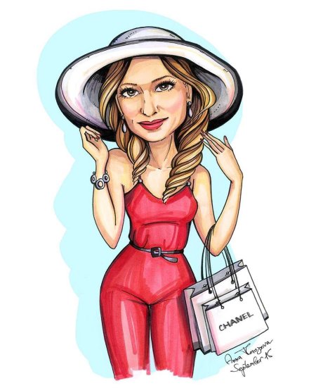 Шарж девушка