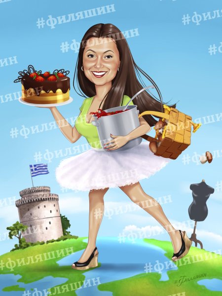 Шарж женщина