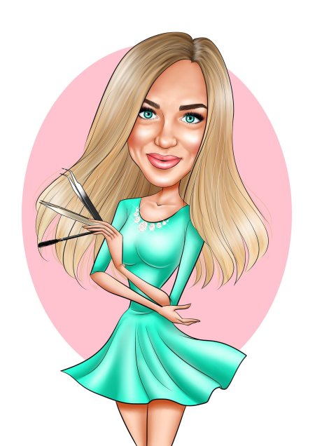 Девушка шарж