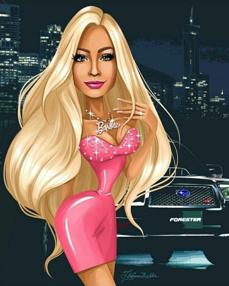 Шарж блондинка