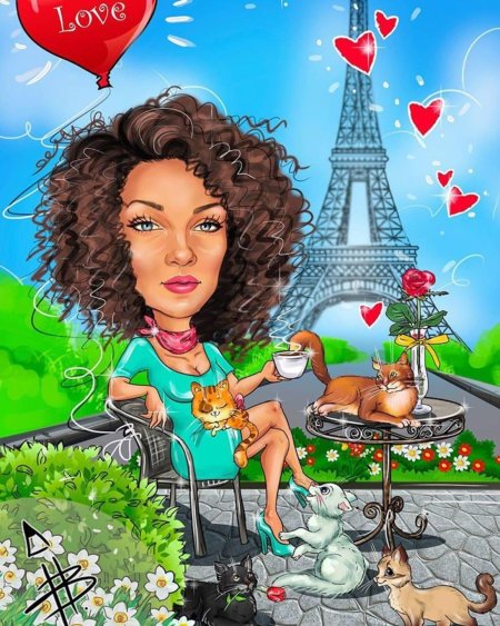 Шарж женщина