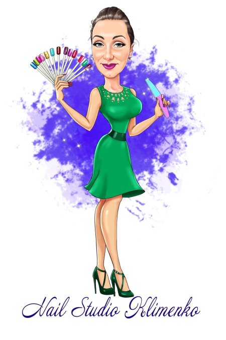 Шарж в платье